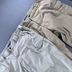 5.11 Tactical Pants Mens 40x30 Tan Khaki Cargo Ripstop Utility Lot Of 2 Workwear